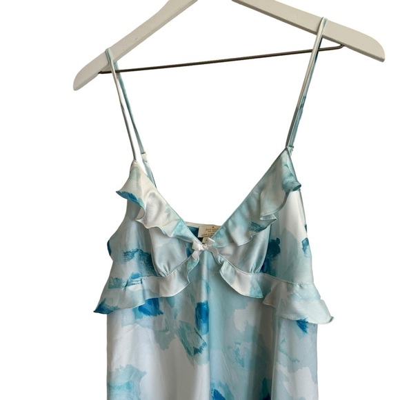 Kate Spade Blue Watercolor Floral Nightie, Size M - Picture 3 of 8